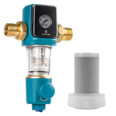 প্রিমিয়াম ৪০ মাইক্রন সেডিমেন্ট প্রিফিল্টার, যা BPA মুক্ত অটো ব্যাকওয়াশ স্ক্র্যাপার সহ, গৃহস্থালীর ব্যবহারের জন্য