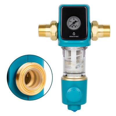 গৃহস্থালীর ব্যবহারের জন্য সাইফন ব্যাকওয়াশ স্পিন ডাউন ডিজাইন সহ BPA মুক্ত পলল প্রি-ফিল্টার