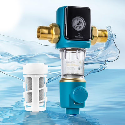 স্বয়ংক্রিয় স্ক্র্যাপার স্পিন ডাউন সেডিমেন্ট ফিল্টার, যা ৪০ মাইক্রন বিপিএ মুক্ত সাইফন সিস্টেম সহ আবাসিক জলের প্রাক-পরিস্রাবণের জন্য ব্যবহৃত হয়