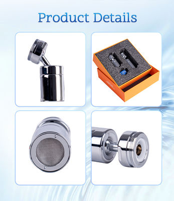 360° ঘূর্ণনযোগ্য মাইক্রো ন্যানো বুদবুদ কল এক্সটেন্ডার, প্রতি লিটারে একশ বিলিয়ন বুদবুদ এবং 0.001-0.1 MM বুদবুদ ব্যাস সহ, উচ্চ দক্ষতার গভীর পরিষ্কারের জন্য