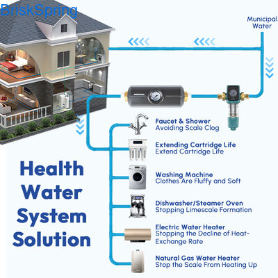 অ্যান্টি-ব্লক কাঠামো এবং সিস্টেম-ব্যাপী সুরক্ষা সহ হালকা ওজন 1.08 কেজি পুরো-হাউস প্রাক ফিল্টার