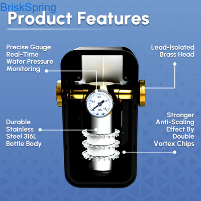 রান্নাঘর, বাথরুম এবং পাইপ রক্ষণাবেক্ষণের জন্য জল ডিসক্যালার অ্যান্টি-স্কেল ফিল্টার, কোন লবণ নরমকারী বিকল্প