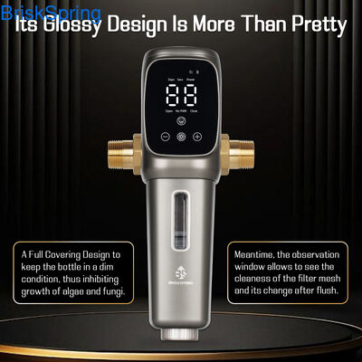 স্বয়ংক্রিয় ব্যাকওয়াশ প্রাক ফিল্টার ইন্টেলিজেন্ট সেডিয়েন্ট ফিল্টার, ভিলা, অ্যাপার্টমেন্ট এবং গৃহস্থালি জল প্রবেশের জন্য উচ্চ প্রবাহ প্রাক ফিল্টার