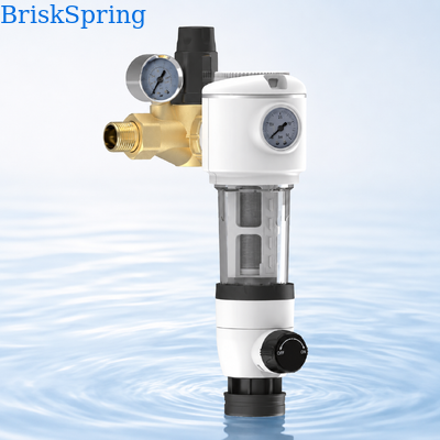 BriskSpring N1-8A-BS 40 Micron Sediment Pre-Filter with Dual Pressure Monitoring and Manual Backwash