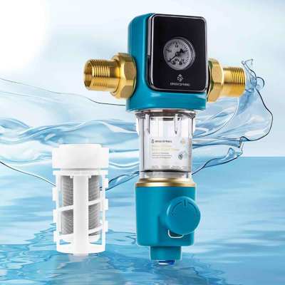 বিপিএ মুক্ত অটো ফ্লাশ 40 মাইক্রন সিফন স্পিন ডাউন প্রাক ফিল্টার ইন্টিগ্রেটেড স্ক্র্যাপার ক্লিনার সহ হোম ওয়াটার সিস্টেমের জন্য