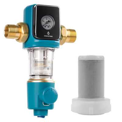 প্রিমিয়াম ৪০ মাইক্রন সেডিমেন্ট প্রিফিল্টার, যা BPA মুক্ত অটো ব্যাকওয়াশ স্ক্র্যাপার সহ, গৃহস্থালীর ব্যবহারের জন্য