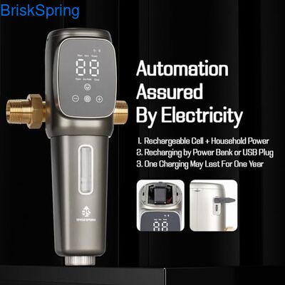 উচ্চ প্রবাহ 6T এইচ 316L স্টেইনলেস স্টীল জাল টাচ কন্ট্রোল সহ পুরো বাড়ির জন্য জল প্রাক ফিল্টার